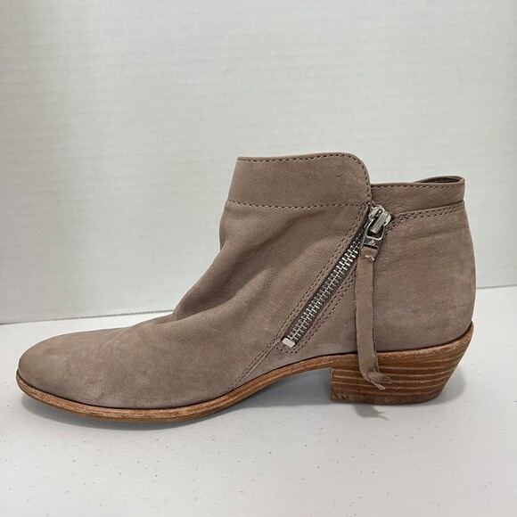 Sam Edelman Packer Taupe Tan Nubuck Leather Bootie Ankle Boots Women's 8 M - Picture 5 of 11